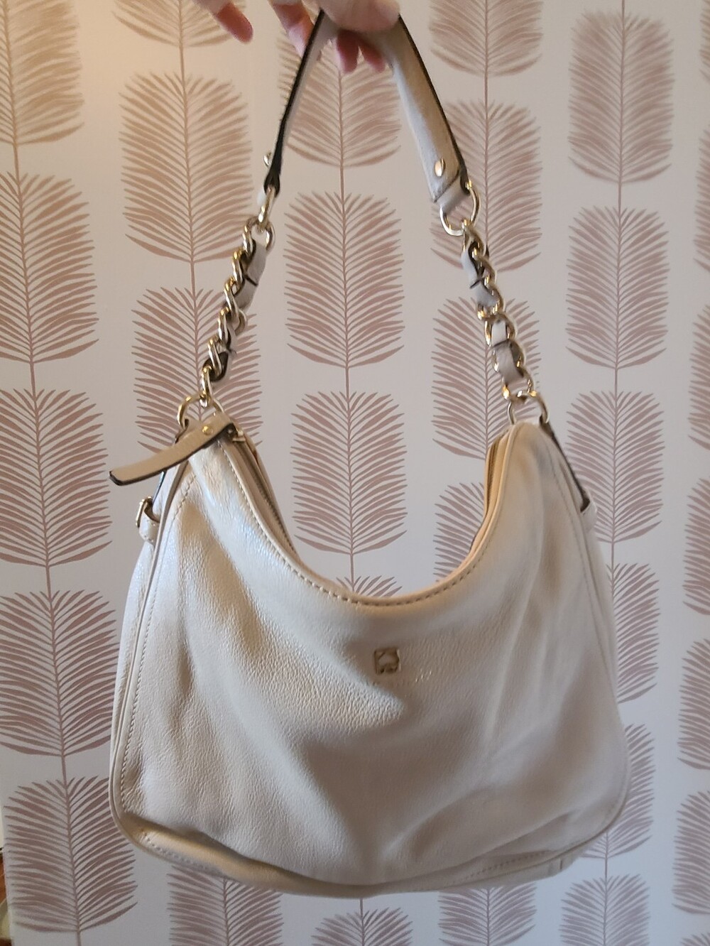 Vintage Kate Spade Leather Hobo Bag With Chain Strap